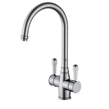 Load image into Gallery viewer, Pro 3 in 1 Traditional Style Instant Boiling Water Tap Chrome with White Ceramic Levers
