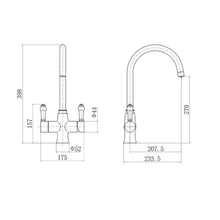 Load image into Gallery viewer, Pro 3 in 1 Traditional Style Instant Boiling Water Tap Chrome with White Ceramic Levers