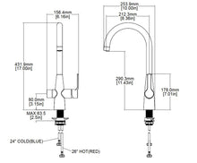 Load image into Gallery viewer, Elite 4 in 1 Instant Boiling Water Tap Chrome C Shape
