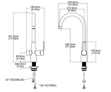 Load image into Gallery viewer, Elite 4 in 1 Instant Boiling Water Tap Black C Shape
